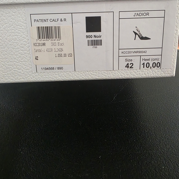 Dior Black Patent Leather Heels with Logo Strap - Picture 7 of 7